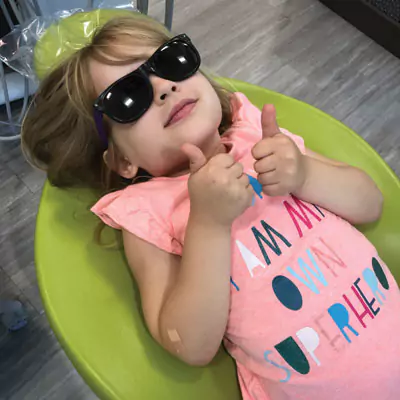 General Anesthesia Dentistry Flagstaff Patient Two Thumbs Up